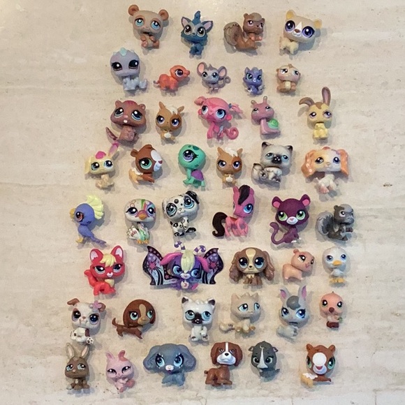 Littlest Pet Shop LPS Toys Cat Dog Toy Lot Of 40 Figurines Figures Assorted - Picture 1 of 16